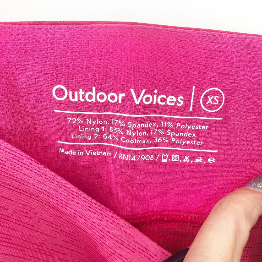 OUTDOOR VOICES Womens TechSweat Core 7/8 Legging XS Raspberry Pink NWT - Picture 6 of 8